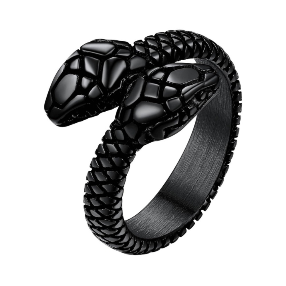 18k Snake Ring Toi Et Moi Luxurious Gold